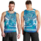 Kuri Dog Waka New Zealand Matariki Men Tank Top Ocean Sharks Maori Tattoo