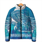 Kuri Dog Waka New Zealand Matariki Padded Jacket Ocean Sharks Maori Tattoo