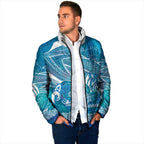 Kuri Dog Waka New Zealand Matariki Padded Jacket Ocean Sharks Maori Tattoo