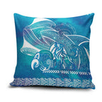 Kuri Dog Waka New Zealand Matariki Pillow Cover Ocean Sharks Maori Tattoo