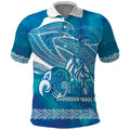 Kuri Dog Waka New Zealand Matariki Polo Shirt Ocean Sharks Maori Tattoo