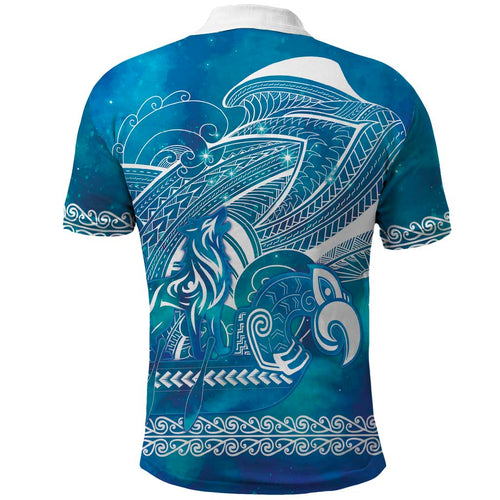 Kuri Dog Waka New Zealand Matariki Polo Shirt Ocean Sharks Maori Tattoo