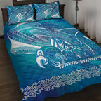 Kuri Dog Waka New Zealand Matariki Quilt Bed Set Ocean Sharks Maori Tattoo