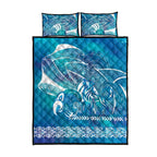Kuri Dog Waka New Zealand Matariki Quilt Bed Set Ocean Sharks Maori Tattoo