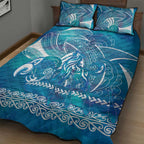 Kuri Dog Waka New Zealand Matariki Quilt Bed Set Ocean Sharks Maori Tattoo