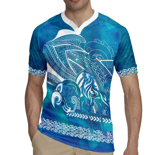 Kuri Dog Waka New Zealand Matariki Rugby Jersey Ocean Sharks Maori Tattoo