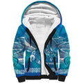 Kuri Dog Waka New Zealand Matariki Sherpa Hoodie Ocean Sharks Maori Tattoo