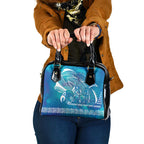 Kuri Dog Waka New Zealand Matariki Shoulder Handbag Ocean Sharks Maori Tattoo