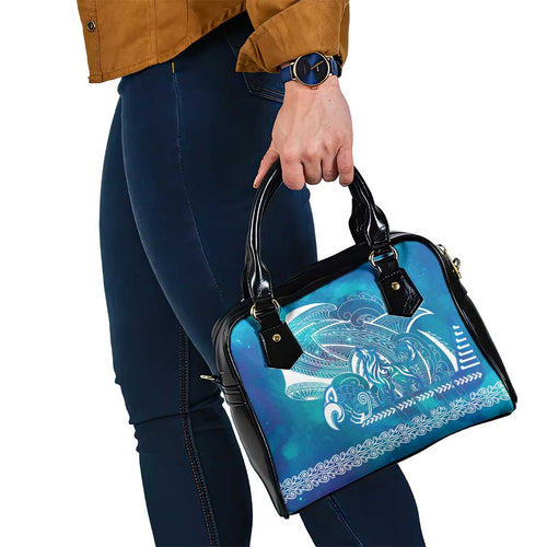 Kuri Dog Waka New Zealand Matariki Shoulder Handbag Ocean Sharks Maori Tattoo