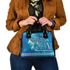 Kuri Dog Waka New Zealand Matariki Shoulder Handbag Ocean Sharks Maori Tattoo