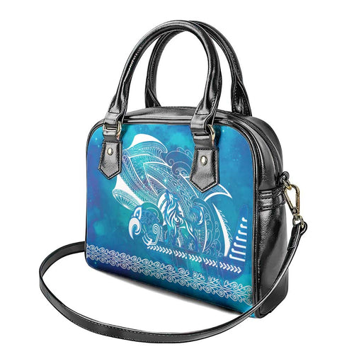 Kuri Dog Waka New Zealand Matariki Shoulder Handbag Ocean Sharks Maori Tattoo