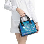 Kuri Dog Waka New Zealand Matariki Shoulder Handbag Ocean Sharks Maori Tattoo