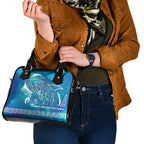 Kuri Dog Waka New Zealand Matariki Shoulder Handbag Ocean Sharks Maori Tattoo