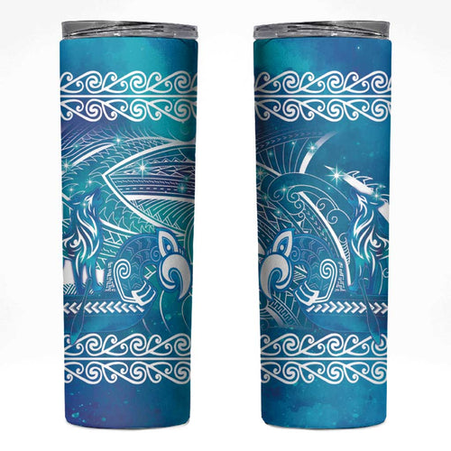 Kuri Dog Waka New Zealand Matariki Skinny Tumbler Ocean Sharks Maori Tattoo