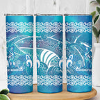 Kuri Dog Waka New Zealand Matariki Skinny Tumbler Ocean Sharks Maori Tattoo