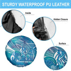 Kuri Dog Waka New Zealand Matariki Spare Tire Cover Ocean Sharks Maori Tattoo