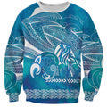 Kuri Dog Waka New Zealand Matariki Sweatshirt Ocean Sharks Maori Tattoo