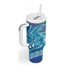 Kuri Dog Waka New Zealand Matariki Tumbler With Handle Ocean Sharks Maori Tattoo