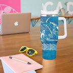 Kuri Dog Waka New Zealand Matariki Tumbler With Handle Ocean Sharks Maori Tattoo