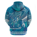 Kuri Dog Waka New Zealand Matariki Zip Hoodie Ocean Sharks Maori Tattoo