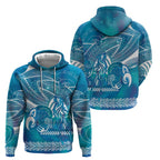 Kuri Dog Waka New Zealand Matariki Zip Hoodie Ocean Sharks Maori Tattoo