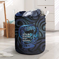 Tuna Eel New Zealand Matariki Laundry Basket He Piko He Taniwha Maori Pattern