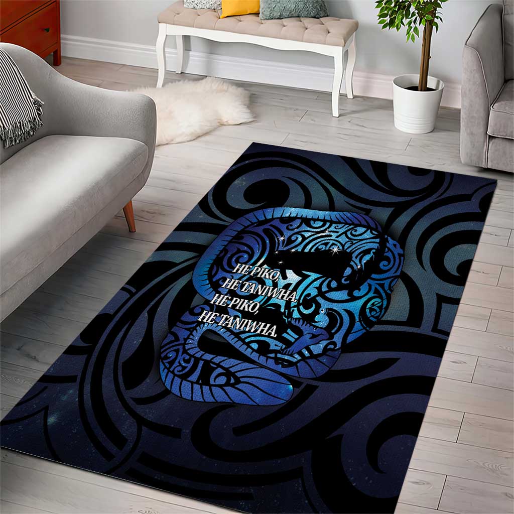 Tuna Eel New Zealand Matariki Area Rug He Piko He Taniwha Maori Pattern