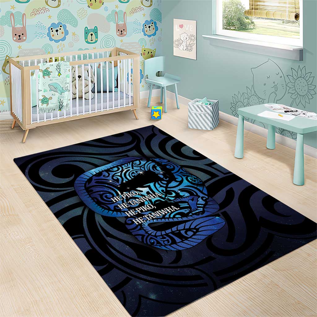 Tuna Eel New Zealand Matariki Area Rug He Piko He Taniwha Maori Pattern