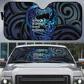 Tuna Eel New Zealand Matariki Auto Sun Shade He Piko He Taniwha Maori Pattern