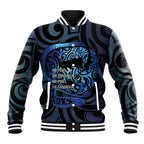 Tuna Eel New Zealand Matariki Baseball Jacket He Piko He Taniwha Maori Pattern