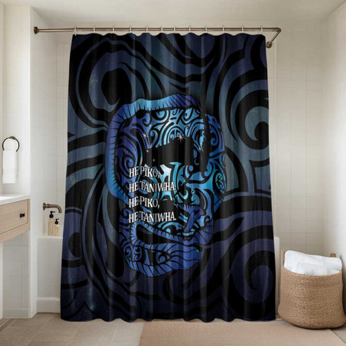 Tuna Eel New Zealand Matariki Bathroom Set He Piko He Taniwha Maori Pattern