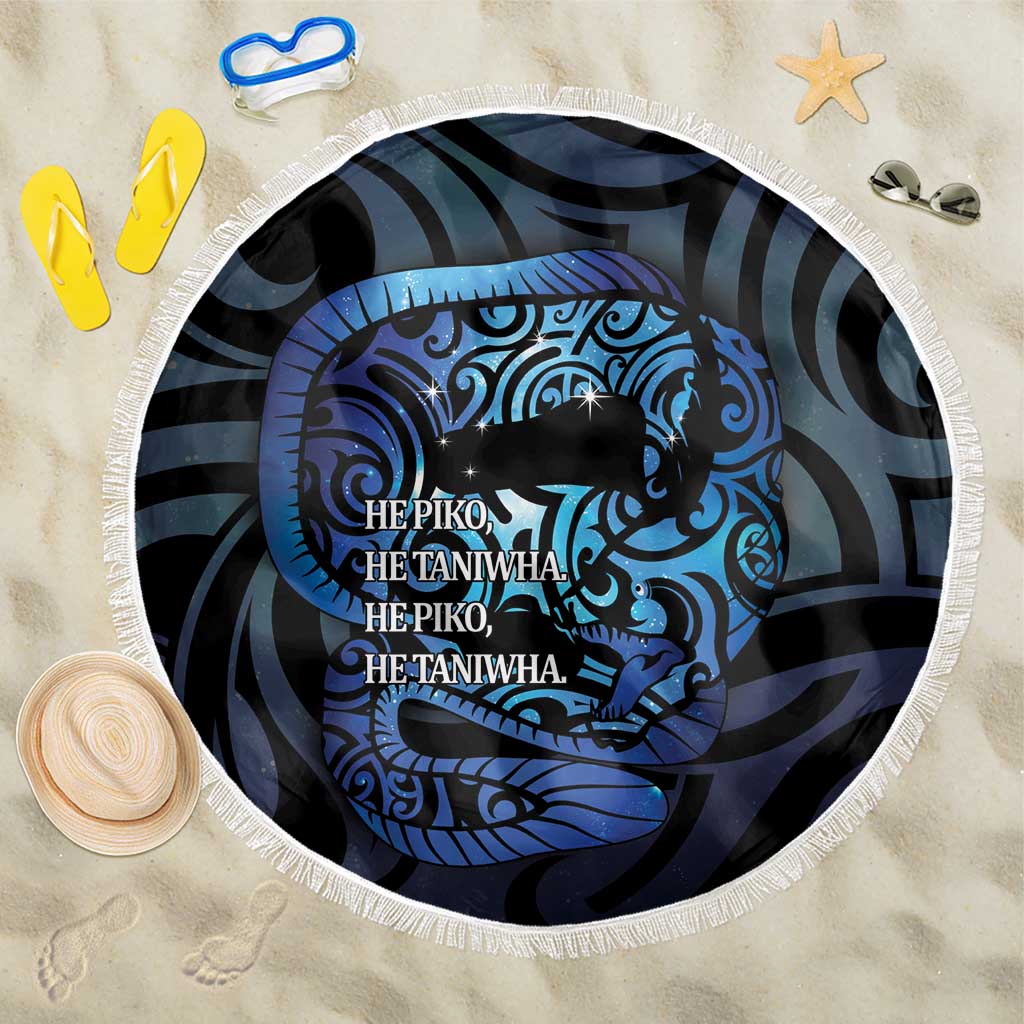 Tuna Eel New Zealand Matariki Beach Blanket He Piko He Taniwha Maori Pattern