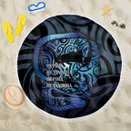 Tuna Eel New Zealand Matariki Beach Blanket He Piko He Taniwha Maori Pattern