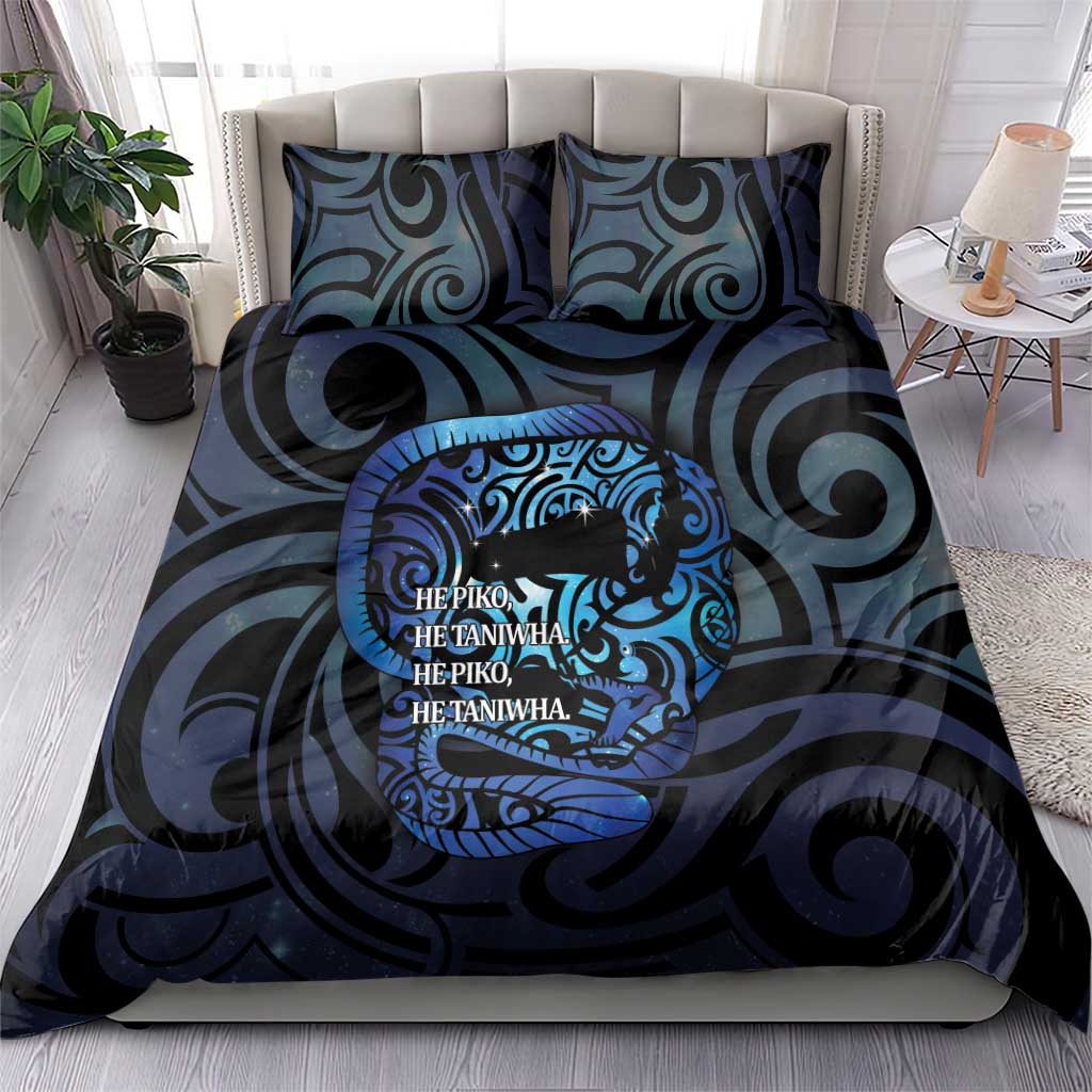 Tuna Eel New Zealand Matariki Bedding Set He Piko He Taniwha Maori Pattern