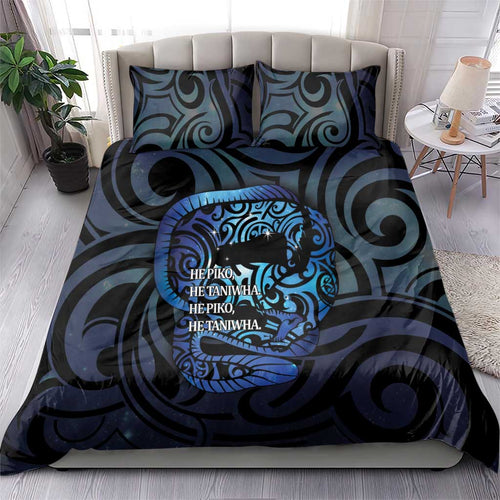 Tuna Eel New Zealand Matariki Bedding Set He Piko He Taniwha Maori Pattern