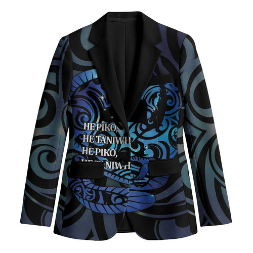Tuna Eel New Zealand Matariki Blazer He Piko He Taniwha Maori Pattern
