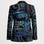 Tuna Eel New Zealand Matariki Blazer He Piko He Taniwha Maori Pattern