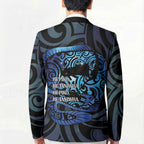 Tuna Eel New Zealand Matariki Blazer He Piko He Taniwha Maori Pattern