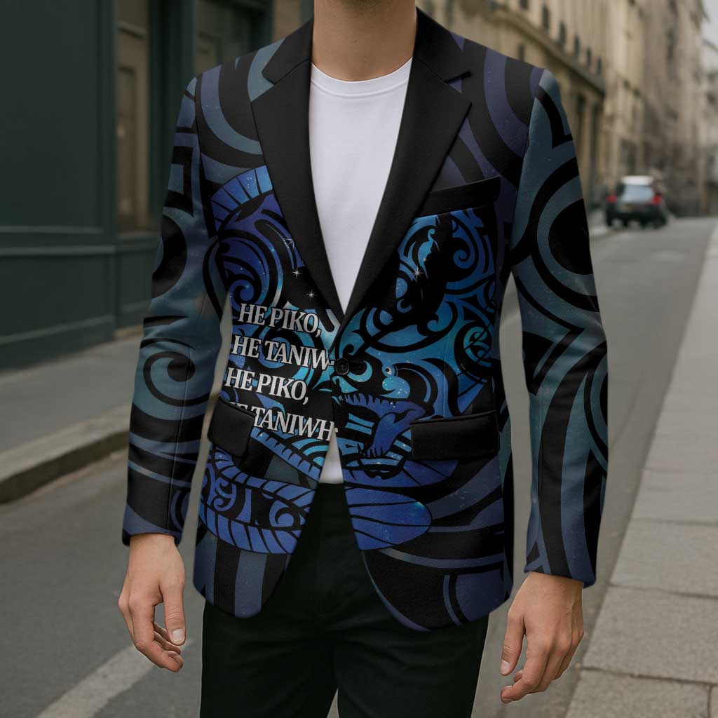 Tuna Eel New Zealand Matariki Blazer He Piko He Taniwha Maori Pattern