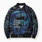 Tuna Eel New Zealand Matariki Bomber Puffer Jacket He Piko He Taniwha Maori Pattern