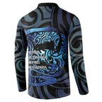 Tuna Eel New Zealand Matariki Button Sweatshirt He Piko He Taniwha Maori Pattern