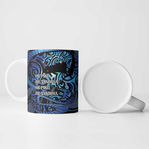 Tuna Eel New Zealand Matariki Ceramic Mug He Piko He Taniwha Maori Pattern