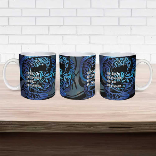 Tuna Eel New Zealand Matariki Ceramic Mug He Piko He Taniwha Maori Pattern