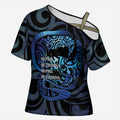 Tuna Eel New Zealand Matariki Cross Shoulder Shirt He Piko He Taniwha Maori Pattern