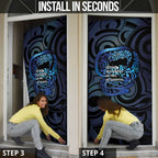Tuna Eel New Zealand Matariki Door Cover He Piko He Taniwha Maori Pattern