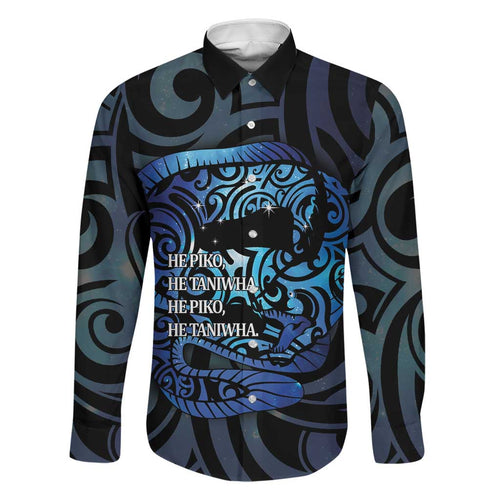 Tuna Eel New Zealand Matariki Family Matching Off The Shoulder Long Sleeve Dress and Hawaiian Shirt He Piko He Taniwha Maori Pattern