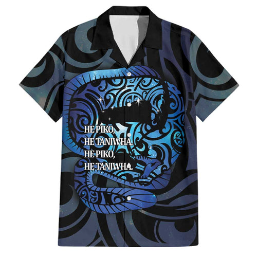 Tuna Eel New Zealand Matariki Family Matching Short Sleeve Bodycon Dress and Hawaiian Shirt He Piko He Taniwha Maori Pattern