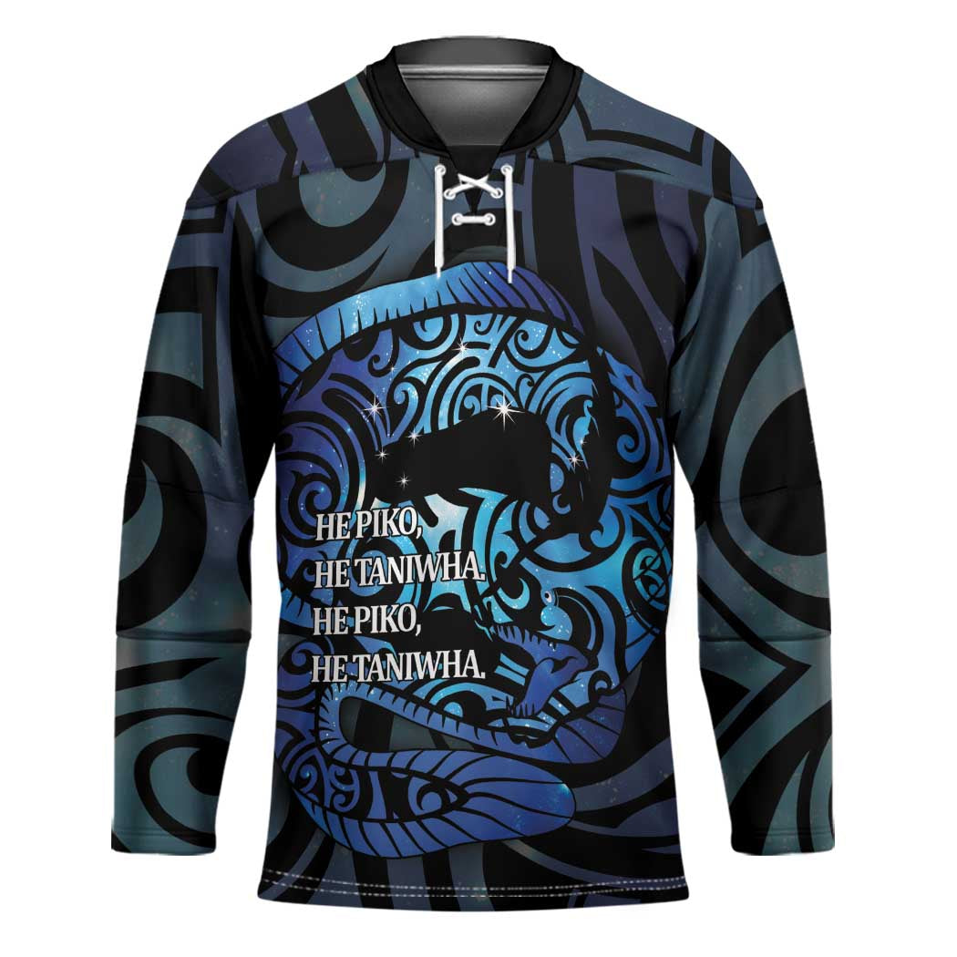 Tuna Eel New Zealand Matariki Hockey Jersey He Piko He Taniwha Maori Pattern