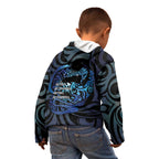 Tuna Eel New Zealand Matariki Kid Hoodie He Piko He Taniwha Maori Pattern