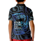 Tuna Eel New Zealand Matariki Kid Polo Shirt He Piko He Taniwha Maori Pattern